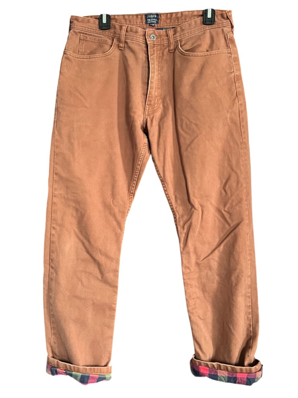 J Crew Men’s The Sutton Corduroy Pants Tan Plaid size 32x30